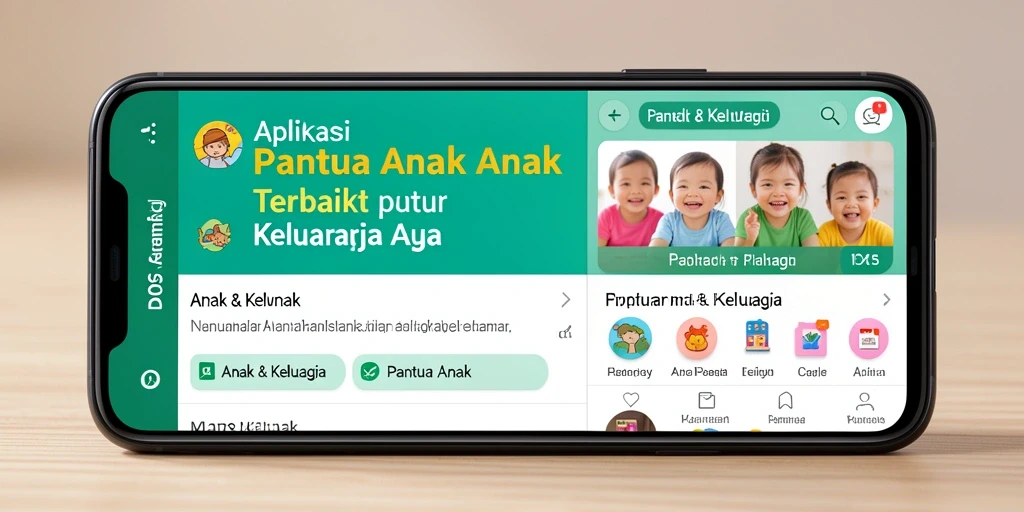 Antarmuka aplikasi D06 yang ramah pengguna untuk memantau anak.