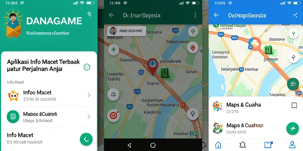 Antarmuka aplikasi DANAGAME yang menampilkan informasi lalu lintas terkini.