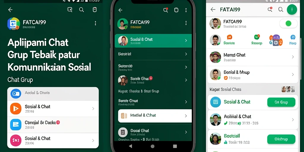 Tampilan antarmuka FATCAI99 dengan fungsi Chat Grup yang intuitif.