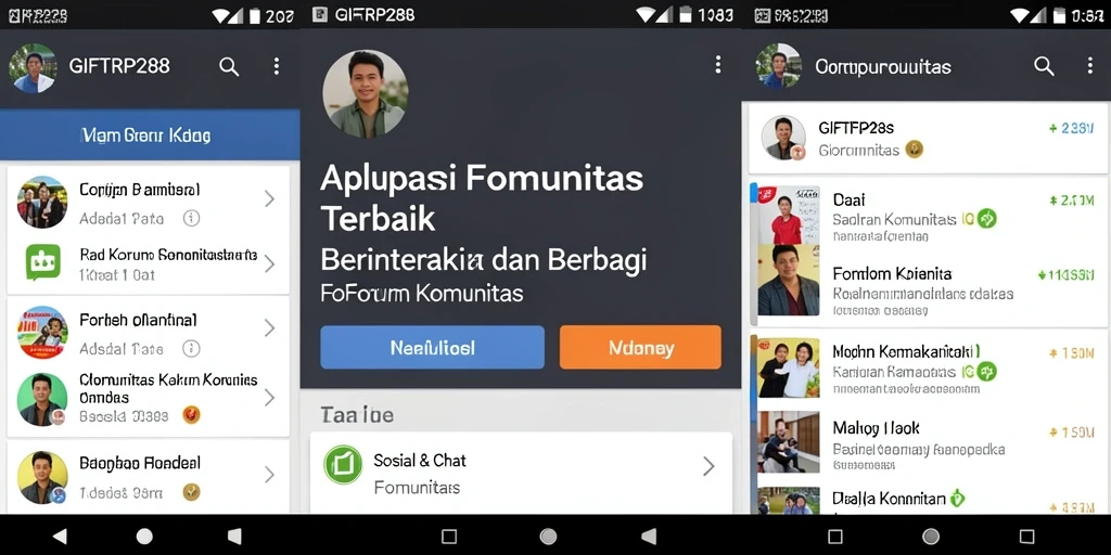 Tampilan antarmuka utama aplikasi GIFTRP288 yang interaktif.