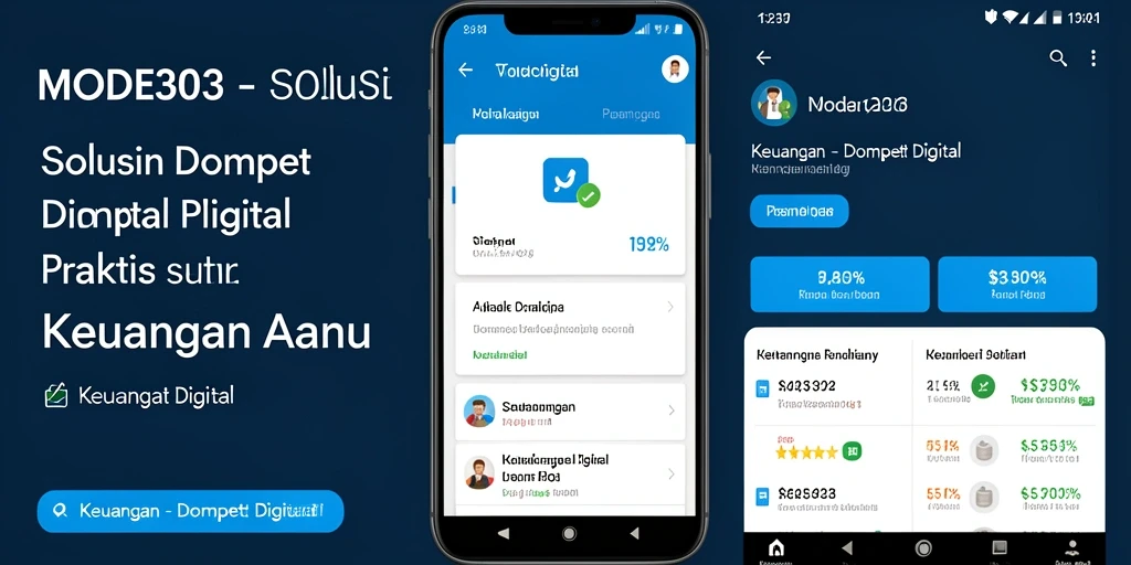 Antarmuka user-friendly MODE303 untuk dompet digital yang canggih.
