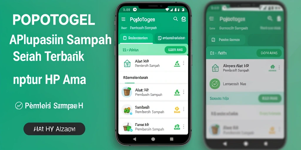 Antarmuka POPOTOGEL menunjukkan fitur pembersihan sampah yang efisien.