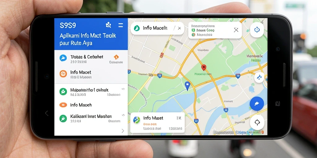 Tampilan antarmuka aplikasi S9S9 yang menampilkan Info Macet.