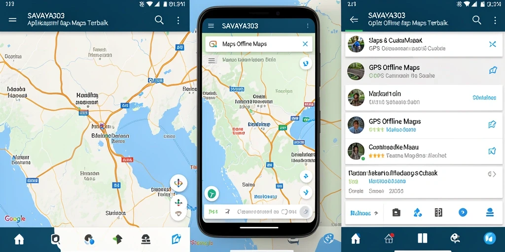 Antarmuka user-friendly dari aplikasi GPS Offline Maps SAVAYA303.