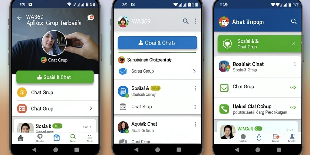 Tampilan antarmuka WA369 dengan fitur Chat Grup yang menarik.