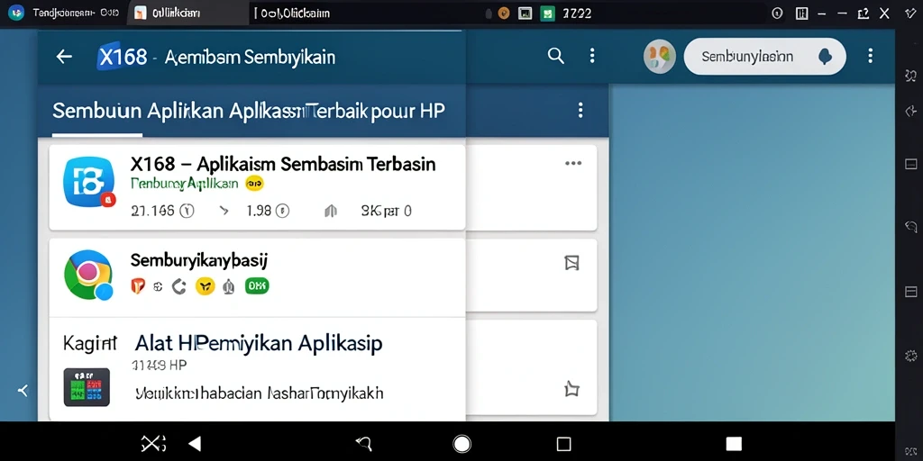 Antarmuka aplikasi X168 yang intuitif untuk menyembunyikan aplikasi.