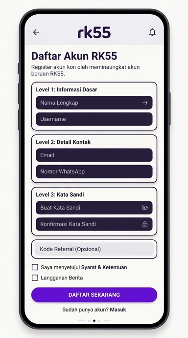 Buat Akun Baru rk55 dengan Mudah dan Cepat